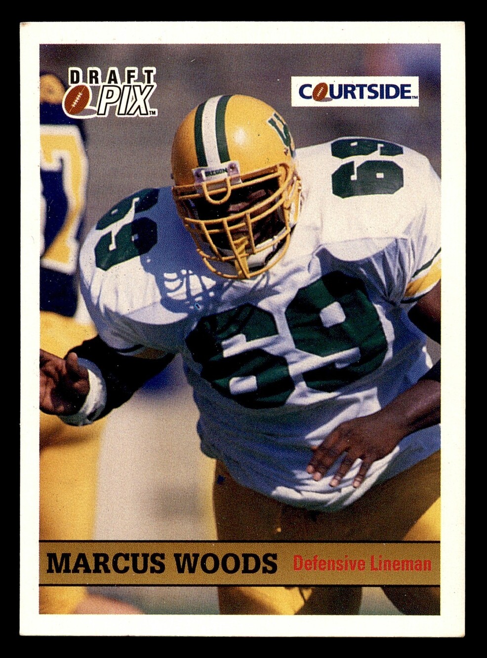 1992 Courtside Draft Pix #131 Marcus Woods Card